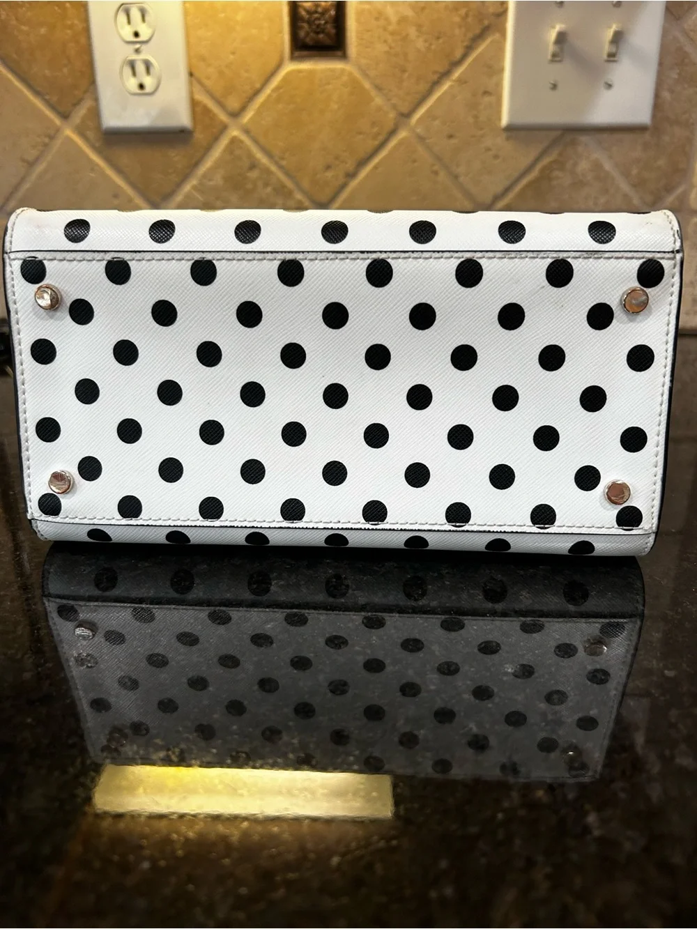 Kate Spade  Black and White Polka Dot Satchel